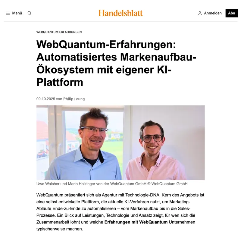 Presseartikel Handelsblatt