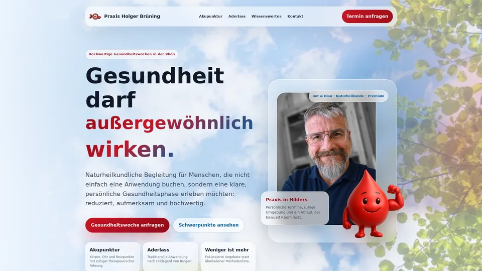 Neue Website nach der Überarbeitung