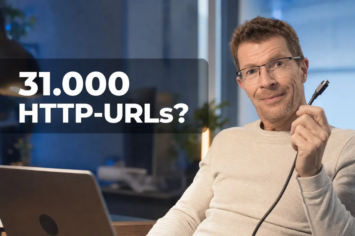 Original-Instagram-Beitrag von Uwe Walcher mit dem Aufhänger: 31.000 HTTP-URLs?