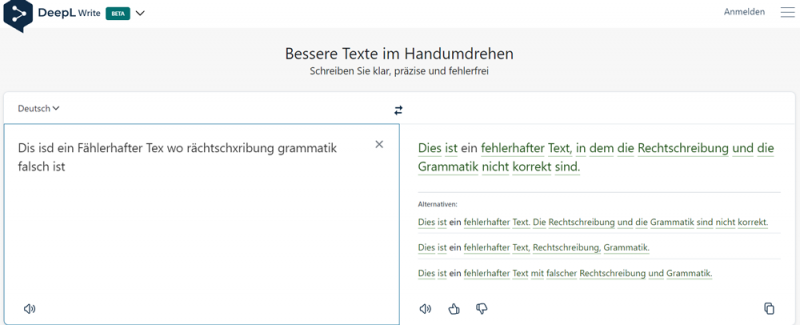 Brandneu: DeepL Write zur Verbesserung von Grammatik & Rechtschreibung eines jeden Texts.